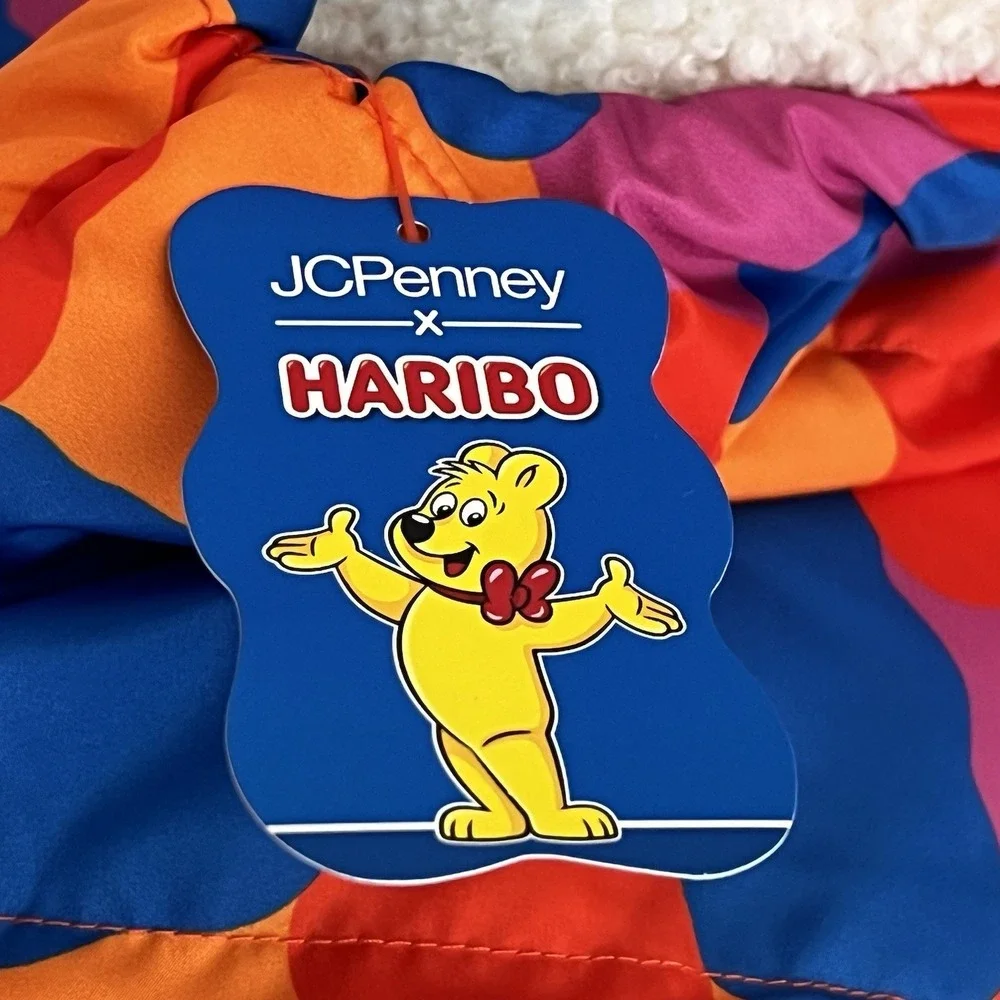 JCPenney Haribo Gummy Bear Vest Reversible 4T Kids Hood Ears‎ Unisex Zip Jacket
